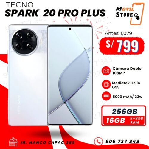 TECNO SPARK 20 PRO PLUS - 256 GB - 16 RAM